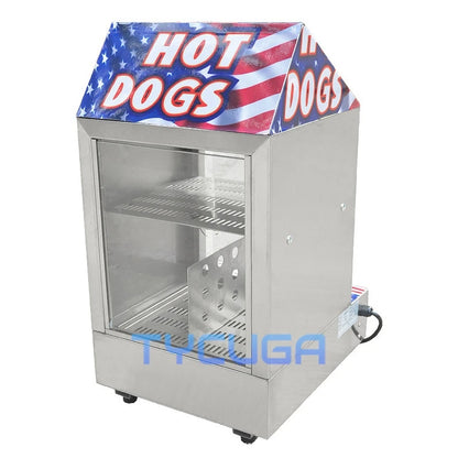 Commercial Hot Dog Warmer Cabinet Stainless Steel Display Heater 1200W Food Warming Showcase With Temperature Control for Food