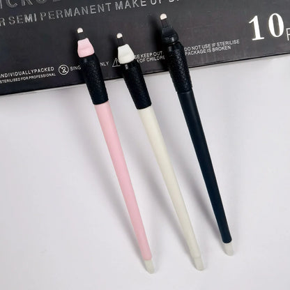 10/50Pcs Disposable Microblading Pen 18U Permanent Makeup Eyebrow Manual Tattoo Pen