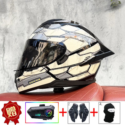LVS motorcycle helmet men's and women's full face helmet double lens racing helmet DOT certification casco moto
