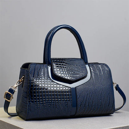 Fashion Crocodile Pattern Women's Handbag Large Capacity Classic Shoulder Bag Casual Crossbody Bag Urban Commuting Tote Bag