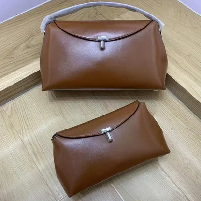 High Quality Messenger Bag 2025 New Large-capacity Fashion Light Luxury Niche Cowhide One-shoulder Commuter Female Bag