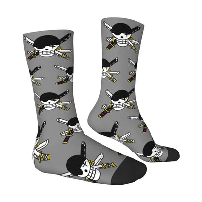 Fashion Men's Socks Harajuku Tony Tony Choppers Sock Luffys Zoros Trafalgar Law Anime Women's Socks Spring Summer Autumn Winter