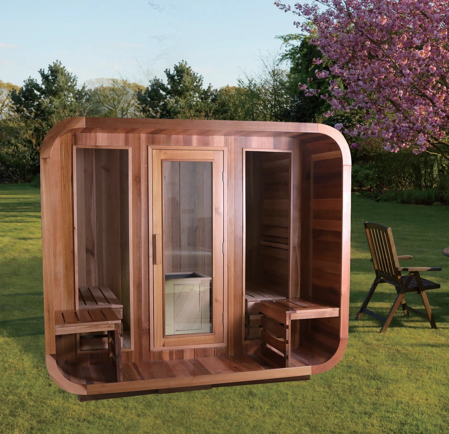 Customization Modern Dry Wet Steam Shower Room Outdoor Sauna Cabin Combos Steam Shower Full Spectrum Far Infrared Sauna Bath Woo