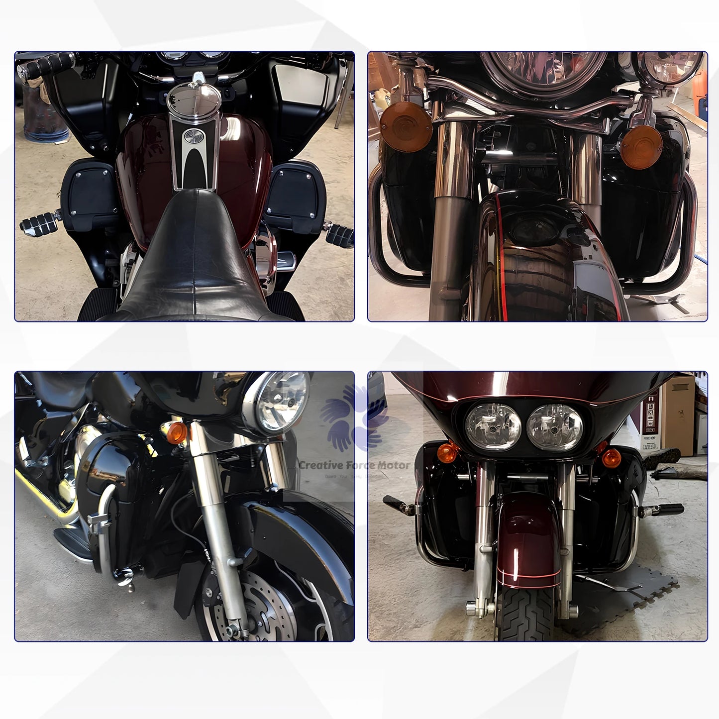 1993-2013 ABS Lower Vented Leg Fairings Motorcycle Vivid Black Warmers Glove Box For Harley Touring Electra Glide Road King FLTR