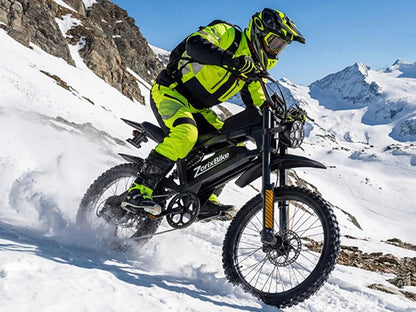 ZorixBike R8Max Adult Ebike 3000W Motor 35 MPH 48V 20Ah Lithium-Ion Battery 40-80 Mile Range Front 19"/ Rear 17"  Off-Road Tires