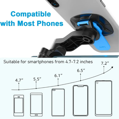Standes Motorcycle Bike Phone Holder 360° Rotatable Detachable Mount for Delivery Navigation Self Lock Anti-shake Phone Holder