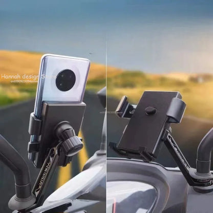 360° Free Rotation Phone Holder for Motorcycle Outdoor Bicycle Riding GPS Navigation and Video Shooting Shock Absorption Design