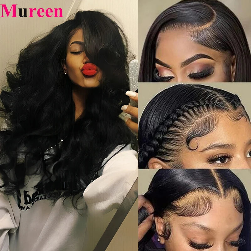 250% Density Long Body Wave 13x6 Lace Frontal Wig Human Hair For Women Pre Plucked 100% Human Hair Wigs 13X4 HD Lace Front Wig