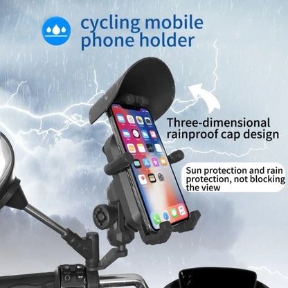 1Pc 360 Rotation Motorcycle Phone Holder Anti Vibration Sunshade Bicycle Phone Mount Anti-Fall Adjustable Bike Cellphone Support