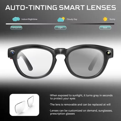 AI Smart Glasses 8K HD 800MP Camera Video Sport Sunglasses AI Chat GPT Bluetooth Music Call Translation Voice Assistant Glasses