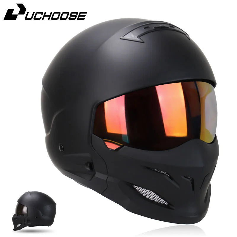 New Scorpion Retro Motorcycle Cascos Moto Locomotive Personality Multi-purpose Combination Helmet  Detachable Multi-purpose