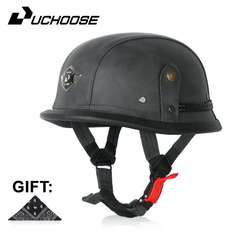 Casco abierto Vintage certificado DOT, Casco de cara abierta para motocicleta, Casco Retro 3/4, Casco de crucero, Casco para Mot