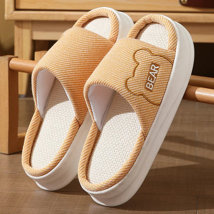 Platform Women's Slippers Flats Indoor Spring Summer Luxury Designer Shoes Girls Casual Soft Sole Cartoon Home Slides Elegant