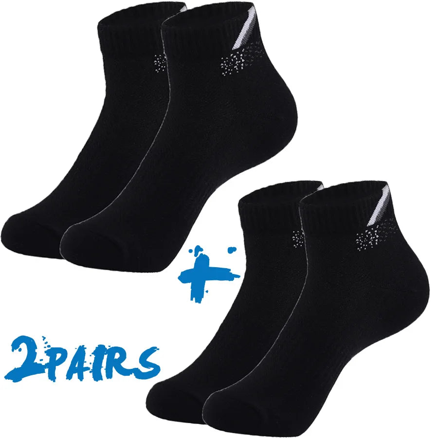 2 Pairs/Lot Running Socks Men Sport Outdoor Casual Cotton Red Stripes Compression Black Colorful Sock Male Gifts 21 Colors