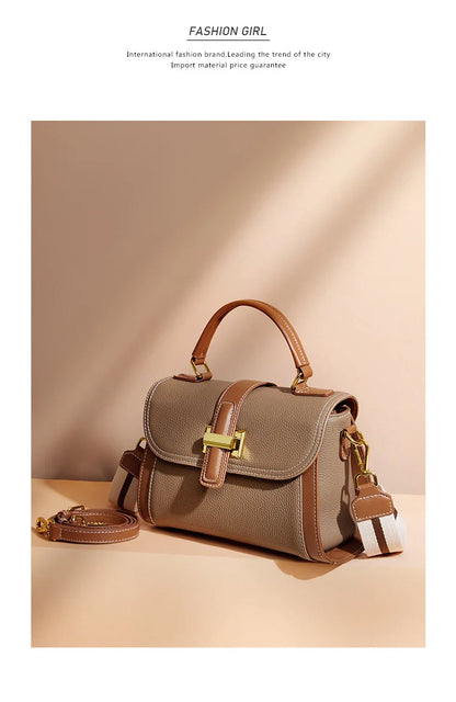 Luxury handbags female crossbody bags small square shoulder bag mom women bags new fashion 2025 genuine cowhide leather satchel