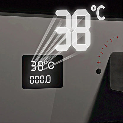 Gun gray brass luxury LED digital display constant temperature shower system embedded ceiling hot and cold water bathroom mixer