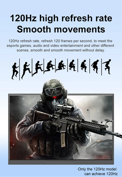 16inch Portable Monitor 2.5K/120HZ/100%sRGB  For Laptop XBox PS4 / 5 Switch Cell Phone Computer Extension Gaming  Travel Screen