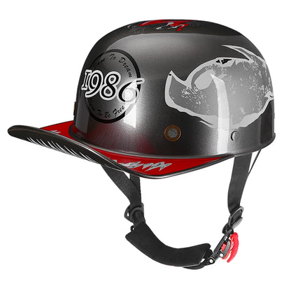 2022 Baseball Cap Helmet Motorcycle Vintage Retro Helmets Summer Open Face Scooter Cruiser Chopper Gangster DS Men Women