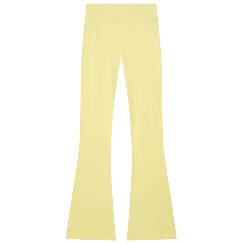 HXAO Fleece Flared Trousers Women's Pants Black Brown Grey Pants For Woman Chic High-Waisted Flared Trousers Casual Sports Pants