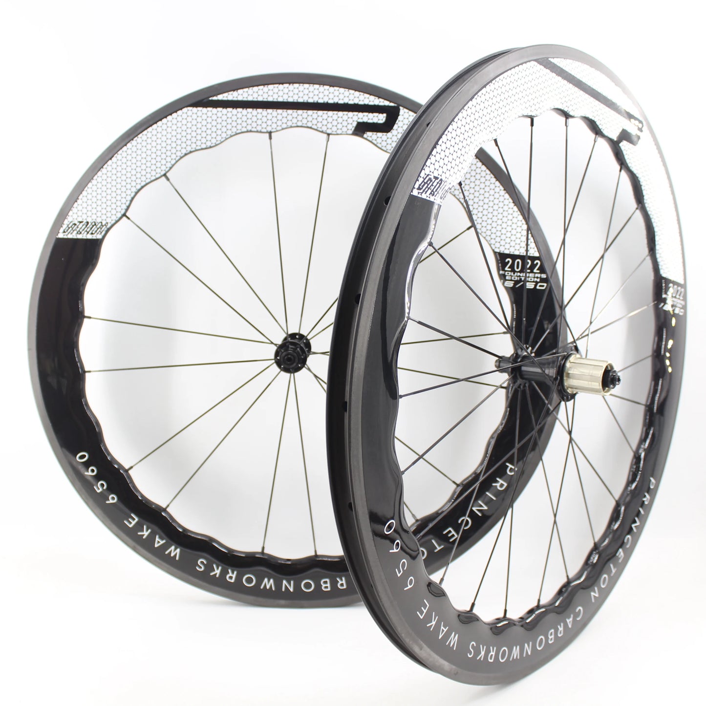 Newest 700C Road Bike UD Full Carbon Fibre wheelset Carbon Bicycle Wheelset clincher tubeless rims 65mm wave 25mm width V brake