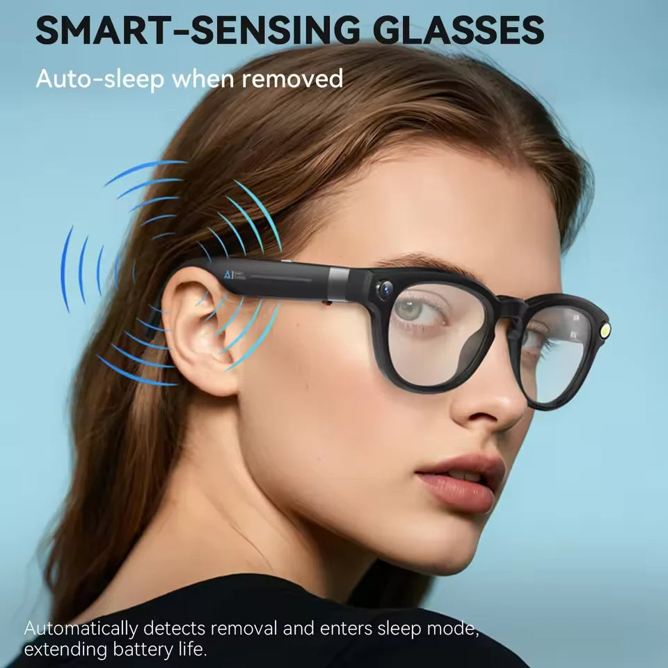 2026 New AI Smart Glasses Men Chat GPT 800MP Camera Double Microphone Voice Call AI Translation Voice Assistant Sunglasses Women