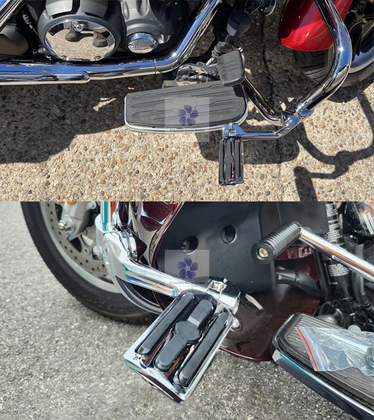 Motorcycle 1 1/4" Highway Footrest Engine Guard Mount Footpegs For Harley Road King Sportster 1200 Iron 883 Electra Street Glide