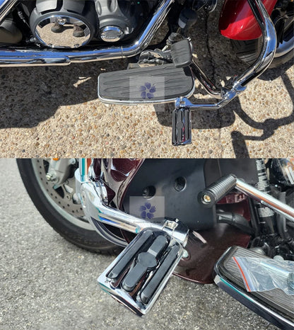 Motorcycle 1 1/4" Highway Footrest Engine Guard Mount Footpegs For Harley Road King Sportster 1200 Iron 883 Electra Street Glide