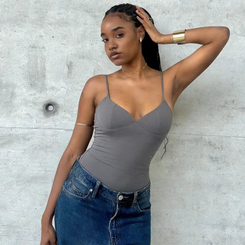 Women's Tops Bustier Corset Crop Slip Top Women Bodycon Backless Sexy Tops 2026New Brown Black Gray Camisole Vest Female Fashion