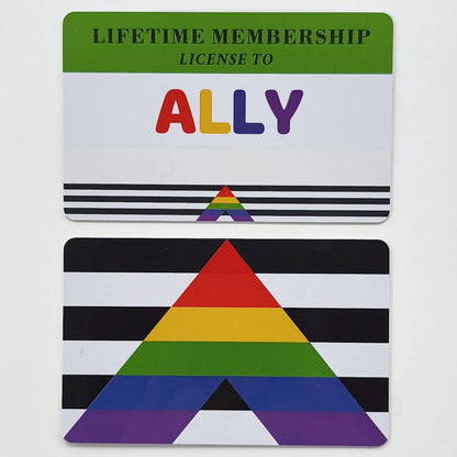 Writable LGBTQIA Identity Card LGBT Pride Cards Lifetime Membership Card perfect rainbow community gift