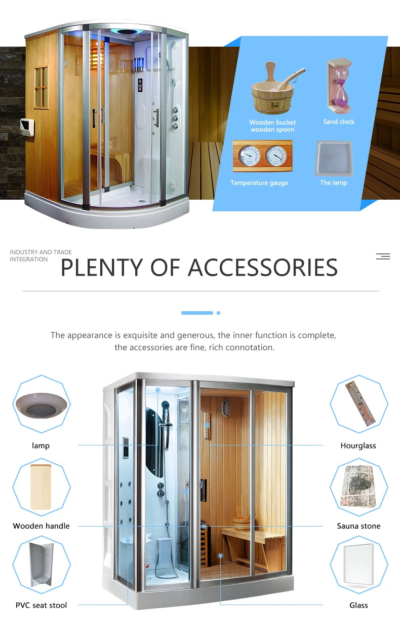 Customization Best-Selling Custom 2 Person Massage Steam Shower Room Steam Sauna Shower Cabin