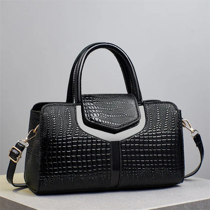 Fashion Crocodile Pattern Women's Handbag Large Capacity Classic Shoulder Bag Casual Crossbody Bag Urban Commuting Tote Bag