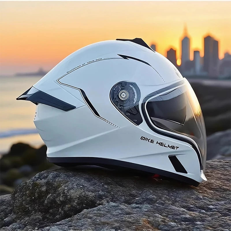 Adult Full Face Motorcycle Helmet Modular 3C DOT Certified Dual Sunshade Anti-UV Quick Release Buckle Crash Helmet