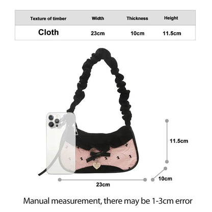 Fashion Grid Mini Handbags Adjustable Shoulder strap Korean Hand-held Commuting bag Single-shoulder Crossbody bag Underarm pouch
