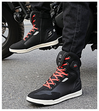 Motorcycle Summer Riding Shoes Men Riding Casual Short Boots  Anti-collision Reflective Protection Durable Equipments Moto Gear
