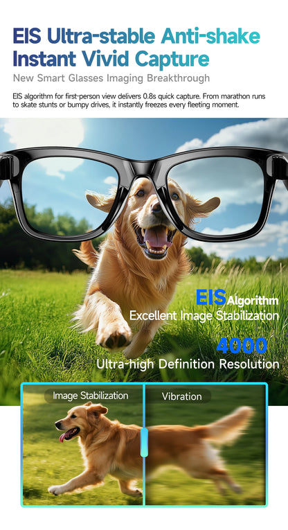 800K HD Camera Smart Sunglasses Video Recording Translator Music Playback Eyeglasses Wireless Bluetooth Call Smart Glasses 2025