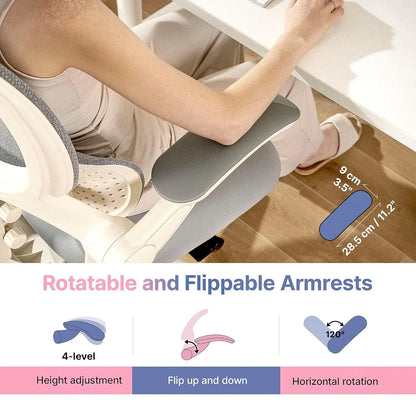 Q2 Ergonomic Office Chair with Lumbar Support & Adjustable Headrest, Cushion Seat with Flip-Up Arms, Reclining, Customized