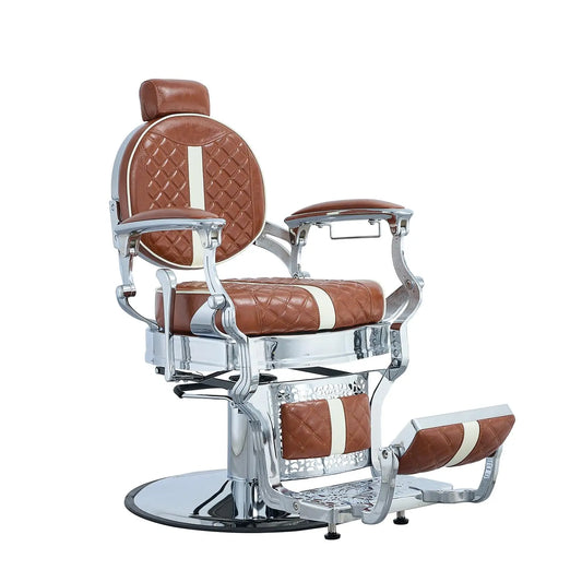 FRNIMAC Heavy Duty Barber Chair, All Purpose Vintage Style Mens Barber Chair Hydraulic Recline Salon Chair, Customized