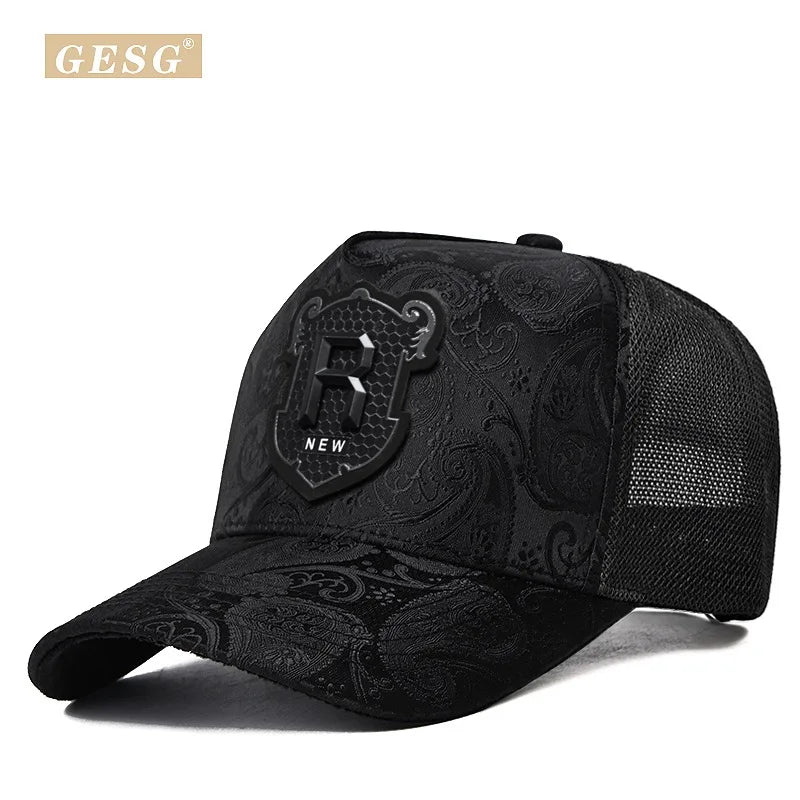 Hip hop Baseball Cap R Logo Camouflage Hat Men's and Women's Summer Sun Hat Adjustable Hiking hat Hip Hop Trucker hat