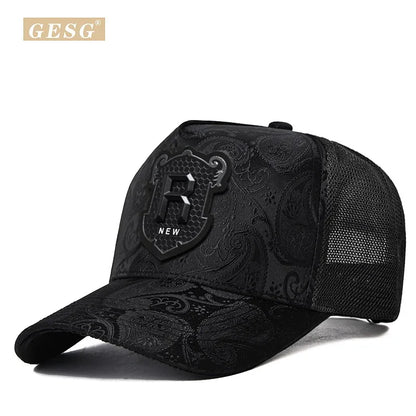 Hip hop Baseball Cap R Logo Camouflage Hat Men's and Women's Summer Sun Hat Adjustable Hiking hat Hip Hop Trucker hat