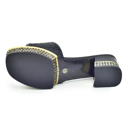 New Design Full Crystal Open Toe Sandals Designer Shoes Women Luxury 2025 Nigerian Women Wedding Shoe Decorated with Rhinestone