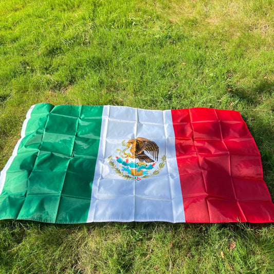Mexico National flag 90X150cm polyester Hanging Printed Mex Mx Mexican National Flags Mexicanos Banner For Decoration