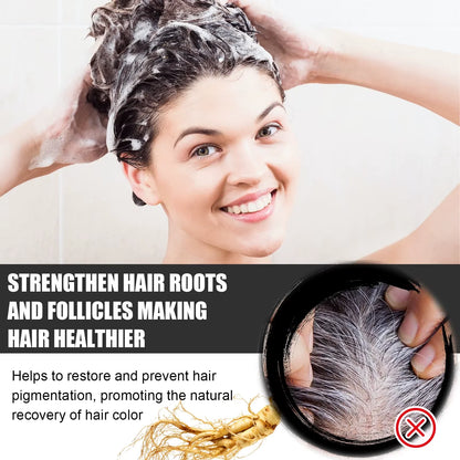 Darkening Hair Soap Deep Cleansing Blackening Beard Eyebrows Strengthen Nourish Repairing White Grey Hairs Treatment Shampoo Bar