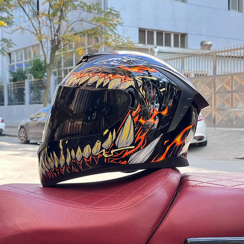 motorcycle helmet Casco Motorbike capacete Seasons Street Touring Motorcycle Helmet RED Black Adult Vespa DOT