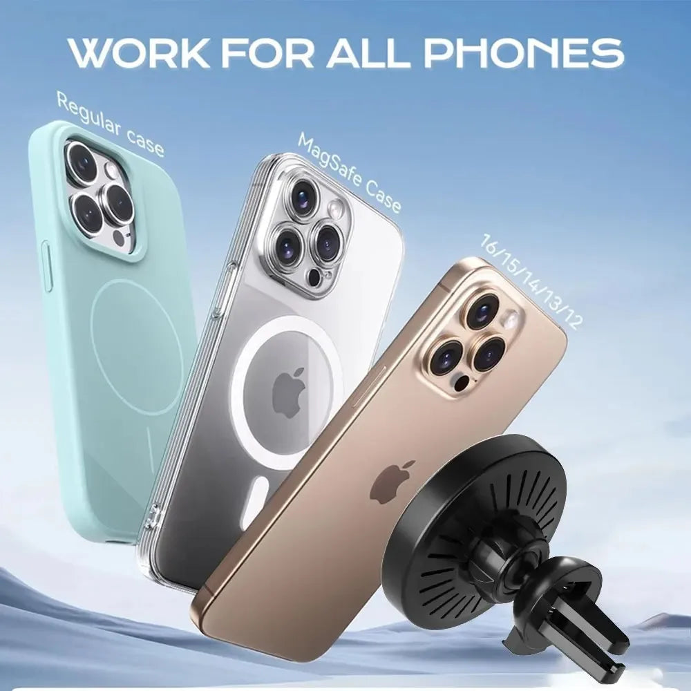 Car For Magsafe 30W Wireless Charger Air Vent Phone Holder Stand For iPhone 17~12 Samsung Xiaomi Fast Charging Cellphone Bracket