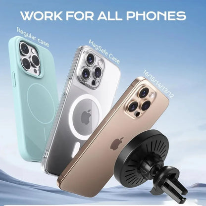 Car For Magsafe 30W Wireless Charger Air Vent Phone Holder Stand For iPhone 17~12 Samsung Xiaomi Fast Charging Cellphone Bracket