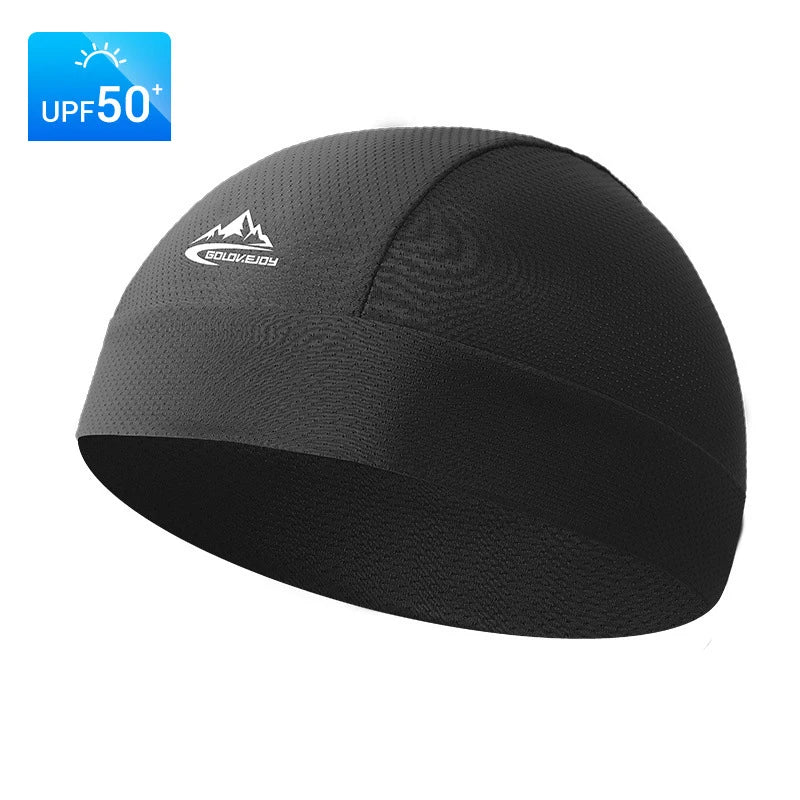 Motorcycle Cap Quick Dry Anti-UV Sports Hat Cooling Skull Cap Helmet Liner Sweat Cap Outdoor Bike MTB Running Hat For Men Women