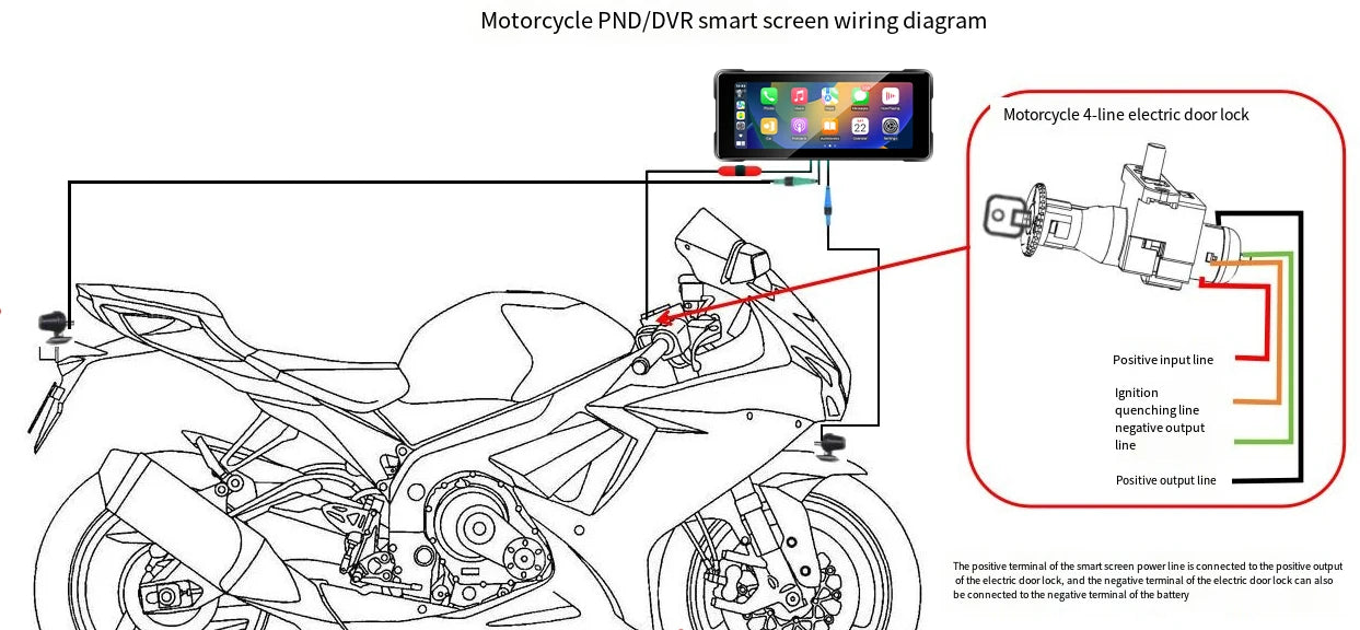 JMCQ 6.86'' Motorcycle DVR GPS Navigaton Wireless Carplay Android Auto Dash Cam IP67 Waterproof Dual Bluetooth Moto Monitor