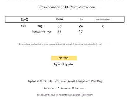 Ballet Girl Has A Large Appetite Itabag Japanese Two-Dimension Single Shoulder Cross Body Goods Bag Gift For Friends