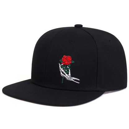 Unisex Skeleton Finger Embroidery Hip-hop Hats Spring Autumn Outdoor Adjustable Casual Baseball Caps Men Women Sunscreen Hat