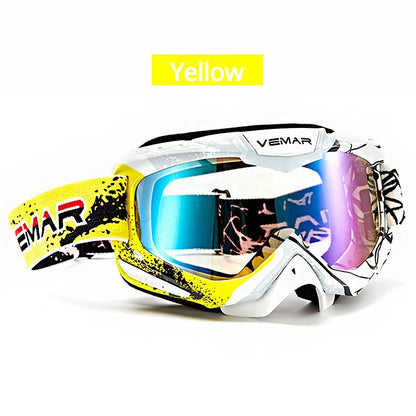 VEMAR Detachable Motorcycle Helmet Goggles Cycling Glasses Man Windproof Dust-proof Motocross Face Mask Goggles Glasses Block UV